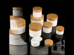 Plastic Luxury Pump Bamboo Lotion Cosmetics Packaging Airless Bottle