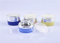 Refillable Body Scrub Face Lotion Cream Airless Pump Jar 50g Purple Eco Friendly