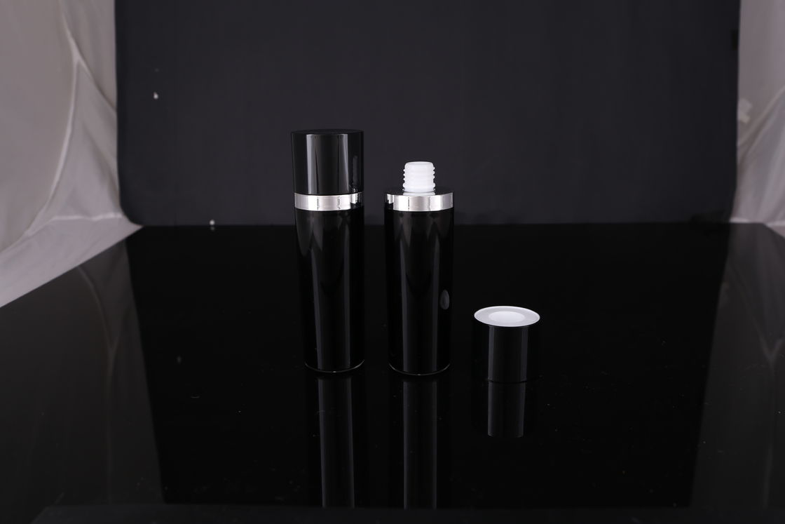 Dual Layer Square Plastic Lotion Jars , OEM Acrylic 15ml Empty Lotion Bottles